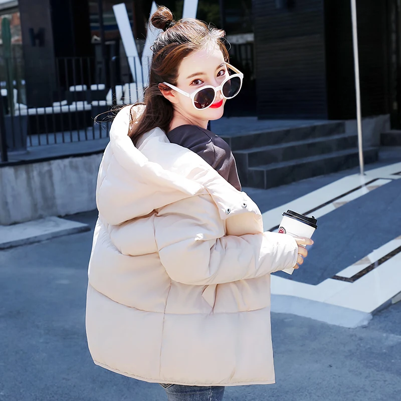 

Korean Parka Women Winter Jacket Women Coat Thick Warm Parkas Outerwear Hooded Jacket Plus size XXL Female Coat Puffer Jacket