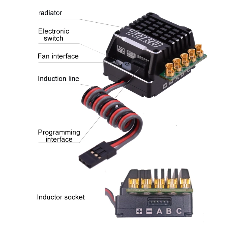 SKYRC TORO TS160 160A алюминиевый бесщеточный Сенсорный электронный регулятор хода поддержка датчика бесщеточный двигатель для 1/10 1/8 RC автомобиля