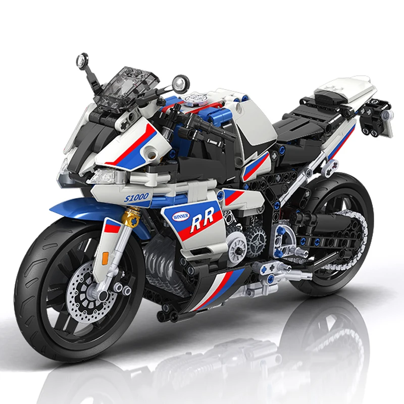 IN STOCK MOC Creativity MOC S1000RR BMWW Motorcycle 42130 Technology Building Blocks Bricks Model Collection Toys Lepinblocks
