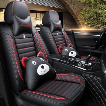 

Full Coverage Eco-leather auto seats covers PU Leather Car Seat Covers for ford explorer 5 figo focus 1 2 3 mk1 mk2 mk3 fusion