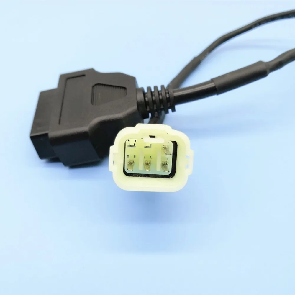 

Бесплатная доставка, 1/2 шт., 6-контактный разъем OBD II, диагностический жгут, электронный кабель для мотоцикла Kawasaki 6189-6171