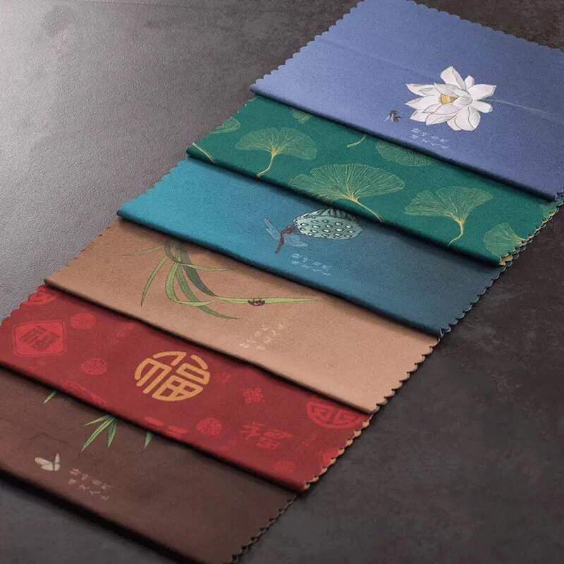 Chinese Style Tea Towel Cloth Absorbent Rag Tea Towel Fabric Home Cleaning Tool Household Thickened Table Cleaning Cloth Cotton