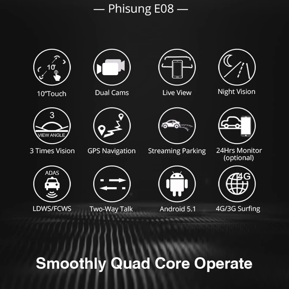 Автомобильный видеорегистратор ips Touch 4G зеркальный видеорегистратор Android ADAS gps FHD 1080P wifi авто регистратор зеркало заднего вида с камерой для Phisung E08 plus