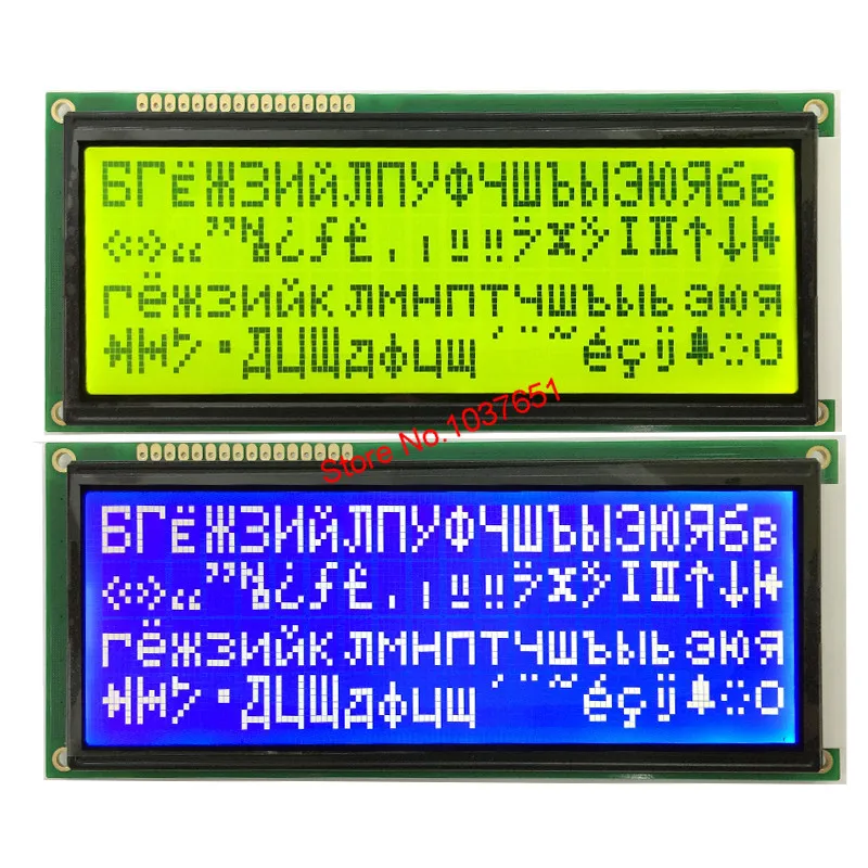 ЖК дисплей с крупным символом 2004 дюймов 20*4 русской кириллицей панель синим и