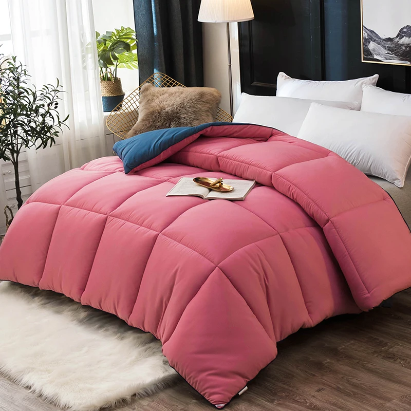 

4 Seasons Blanket Simple Style Comforter Quilt Very Warm Washed Silk Quilt Duvet Smooth And Soft Comforter Queen King Size