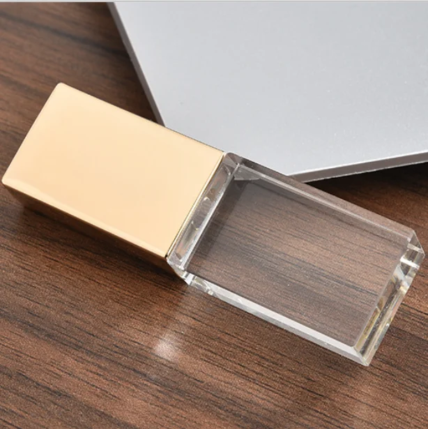 Металлическими элементами и стразами изготовленным на заказ логосом 3. 0 USB и изготовленным на заказ логосом металла прозрачные подарочные Серебряная коробка