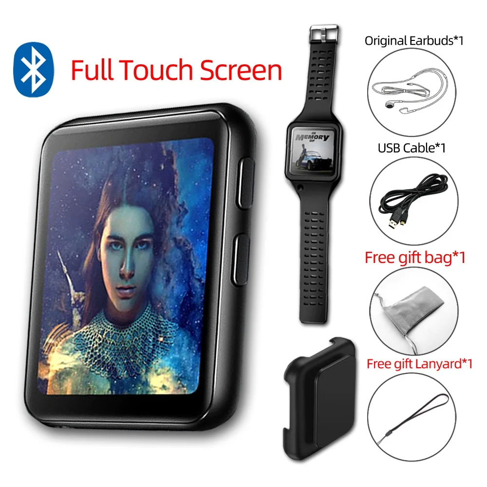 Полный сенсорный экран Bluetooth MP3 плеер с FM радио рекордер электронная книга