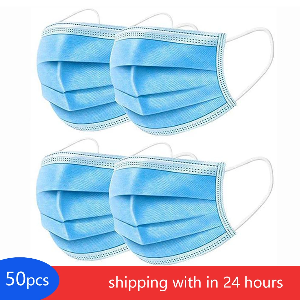 

In Stock Disposable Face Masks with Elastic Ear Ply Breathable and Comfortable for Blocking Dust Air Pollution Protection Pack