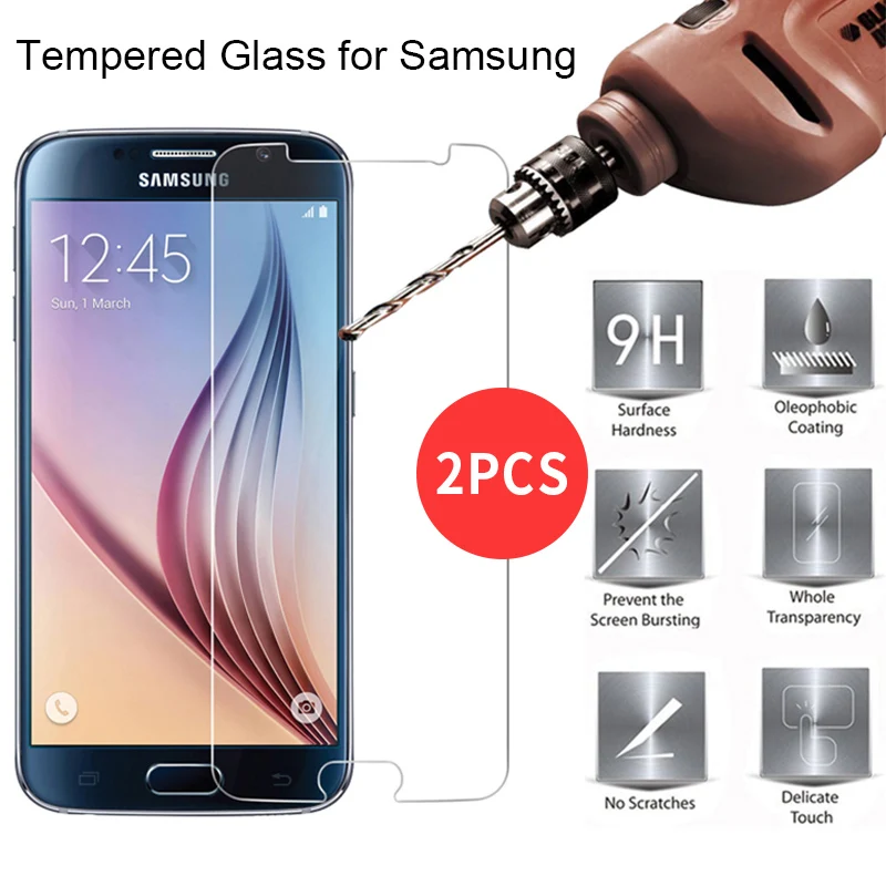 Защитное стекло закаленное для Samsung Galaxy A30/A40/A50/J3/J4/J6 Plus 2018/J5/J7/J2 Prime | Мобильные