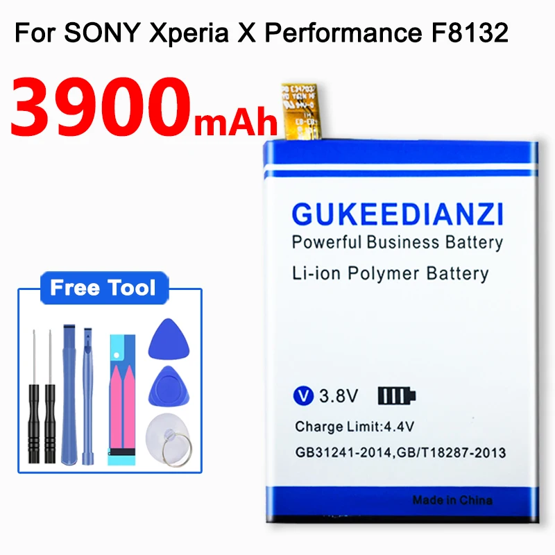 Аккумулятор GUKEEDIANZI LIS1624ERPC мобильный телефон для SONY Xperia X F8132 3900 мАч сменный