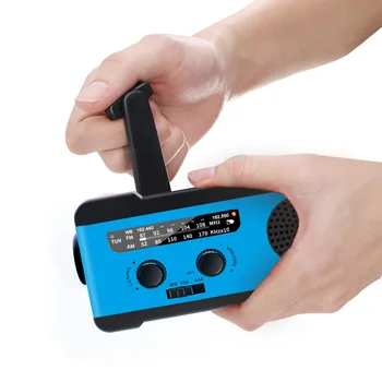 

SGODDE Manual Hand Crank Generator Radio SOS Lighting Solar Energy Wind-up Radio USB Emergency Phone Charger Survival Tool