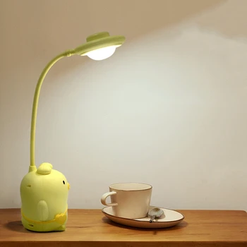 

Cartoon Silicone Pig Press Sensor LED Night Light for Children Baby Kids 3 Modes Eye Protection USB LED Night Lamp