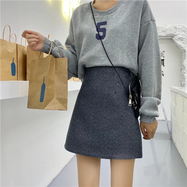 Мини-юбка женская однотонная простая Harajuku юбка с высокой талией Женская корейская мода все Mach уличная женская элегантная шикарная горячая распродажа