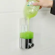 500 мл портативное настенное крепление для ванной душ Руководство Жидкое мыло для рук дезинфицирующий шампунь диспенсер для отелей, моллов для кухни мыло бутылка