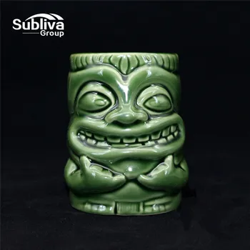 

400ml Hawaii Tiki Mugs Cocktail Cup Beer Beverage Mug Wine Mug Ceramic Easter Islander Tiki Mug Bar Tool
