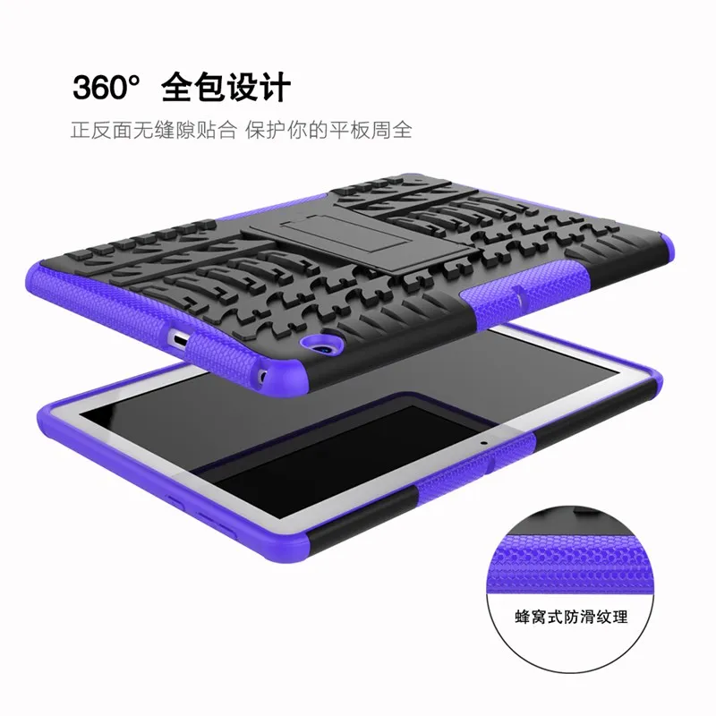 para Huawei Mediapad Tpu + pc à Prova de Choque Case Ags-l03 Ags-w09 Armadura Tablet Suporte Capa Caneta Filme t3 10 9.6 Ags-l09 - Imagem 4