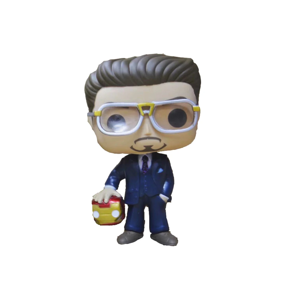 FUNKO POP Marvel Железный человек Тони Старк фигурки модель игрушки для детей рождественские подарки на день рождения - Цвет: 225-no  box