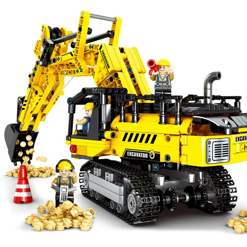 Совместимость Legoinglys City Technic Engineer экскаватор модель строительные блоки Кирпич без