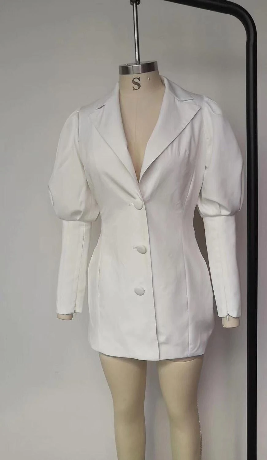 puff sleeve blazer dress