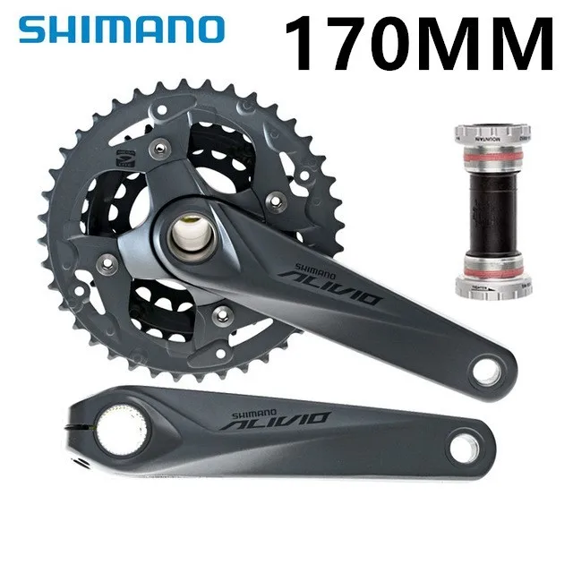 Manivela Pedaleira Shimano Alivio Fc M4050 с Bb для M4000 Hollowtech Запчасти для велосипедов 170/175 мм - Цвет: 170mm with bb52