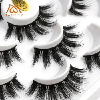 

10 Pairs 5D Mink Hair False Eyelashes Natural Thick Handmade False Eyelashes Extension With Lotus Tray Makeup Beauty Tools New