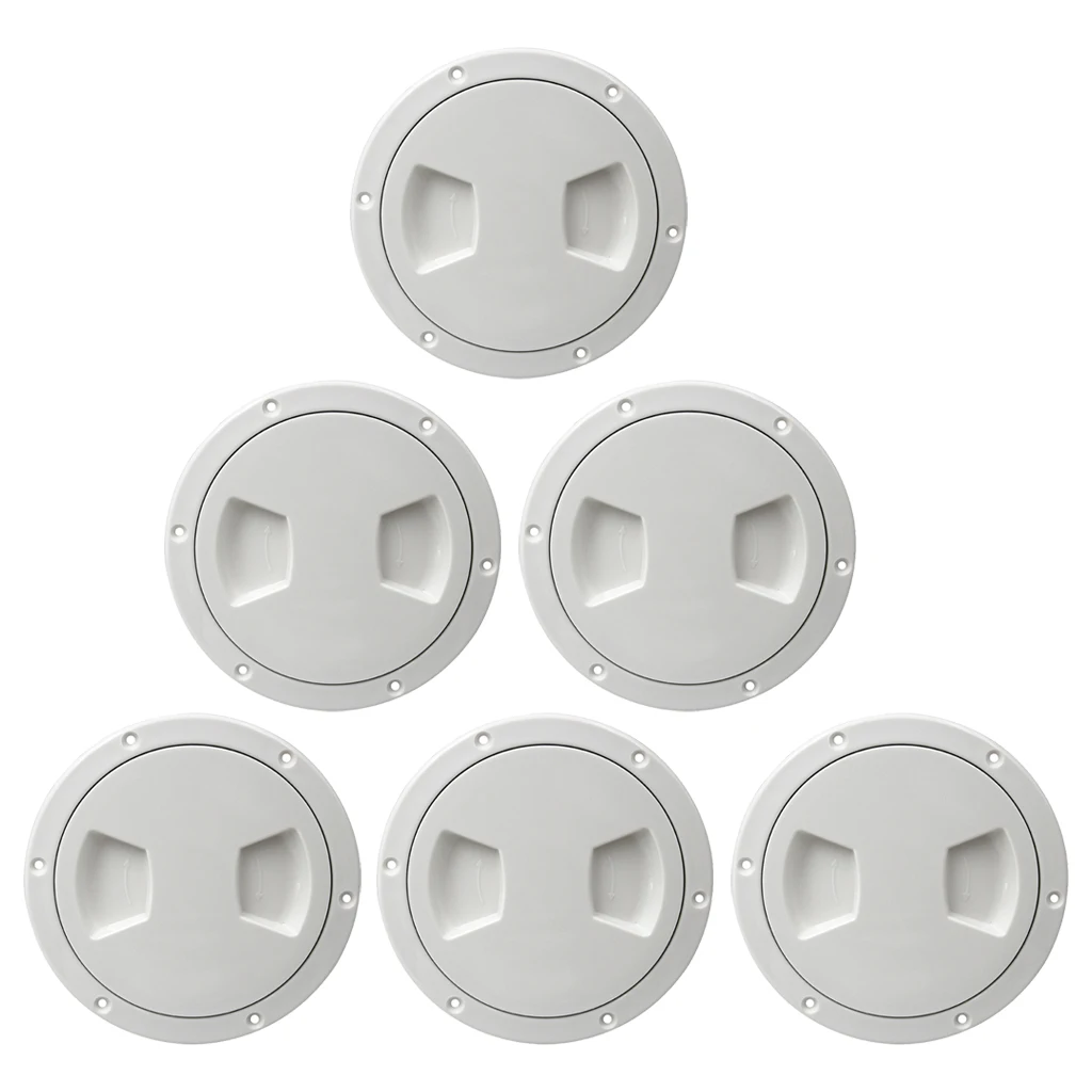 6pcs Marine Boat RV White 5' Access Hatch Cover Twist Out Deck Plate Screws | Автомобили и мотоциклы