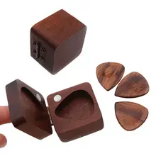 Медиаторы для гитары, деревянный ящик для хранения, медиаторы для гитары, держатель, контейнер, чехол для дисплея, подарочные аксессуары для гитары