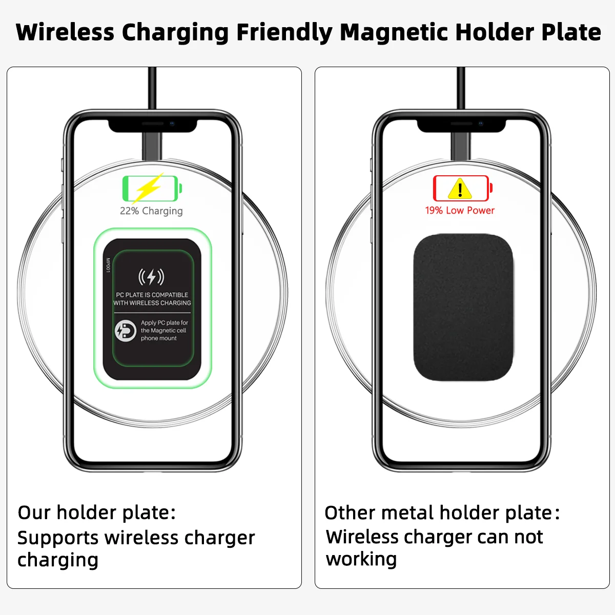 iphone charging pad Strong Magnatic Plate for Wireless Charger Car Mount Holder Wireless Sheet for iPhone Max XS XR X 8 Plus for QI Wireless Charge apple charging station