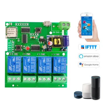 

eWeLink wifi switch wireless Relay module Smart home Automation for Computer access dc5V/12v 24v 32v Inching/Self-Locking IOS