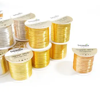 

NEW Big Roll Copper Wire 0.2/0.3/0.4/0.5/0.6/0.8/1MM Jewelry Wire Beading Wire DIY Handcraft String Material Accessories