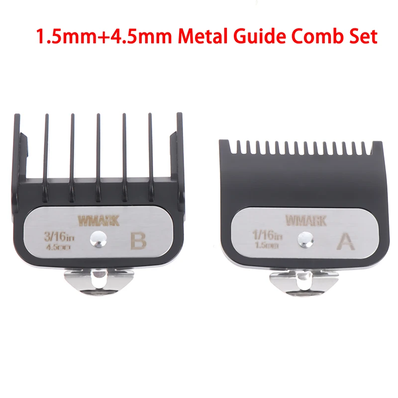 2pcs/set Professional Cutting Guide Comb Hair Clipper Limit Comb  With A Metal Holder Limited Comb For Professional Clipper