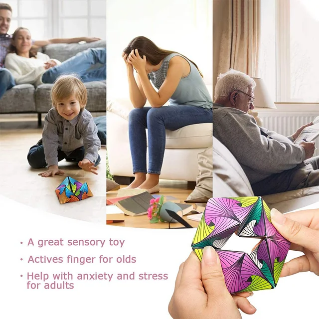 New Infinity Flip Magic Cube Figet Toys Puzzle AntiStress Decompression Toy Adult Children Relieve Stress Fingertip Puzzles Cube 5