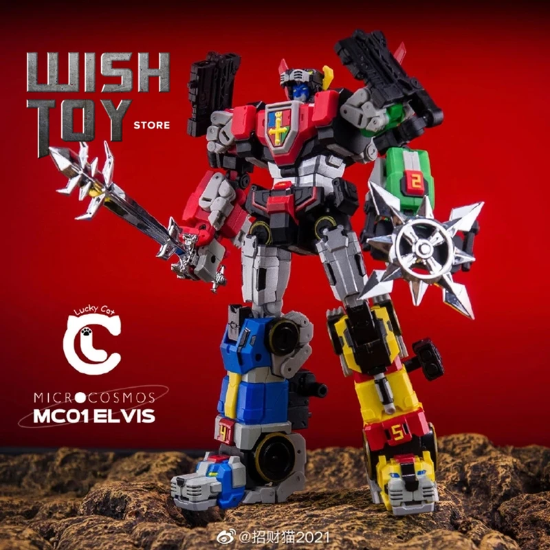 Микро космос трансформер счастливая кошка MC01 фотоэлемент ELVIS Voltron пять Лев бог