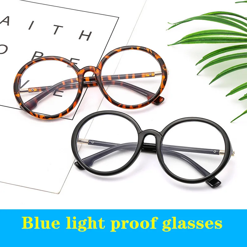 Классические популярные женские очки, оправа, анти-синий светильник, круглые линзы, плоская близорукость, оптическое зеркало, простая винтажная оправа для очков