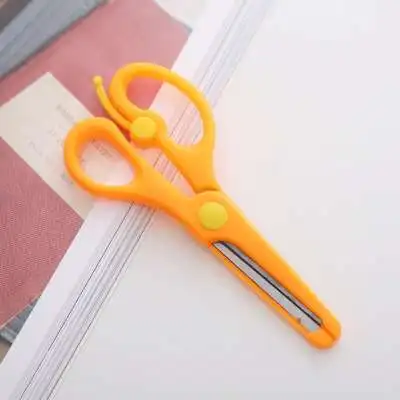 Детские ножницы для детского сада DIY ручные безопасные многофункциональные школьные художественные пластиковые ножницы - Цвет: NO4