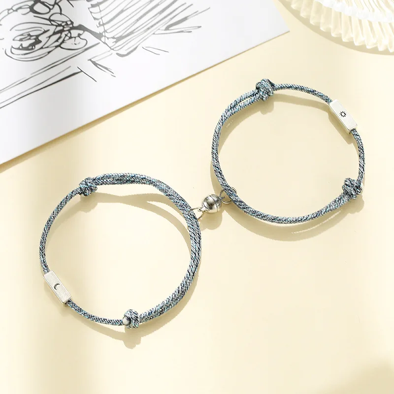 2pcs/Pair Magnet-Bracelet Couple Brazalete Red String Distance-Paired Adjustable Lovers Gift