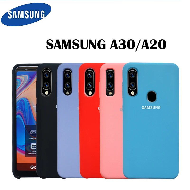 Чехол для Samsung A30 A20 оригинальный мягкий защитный чехол из жидкого силикона Galaxy