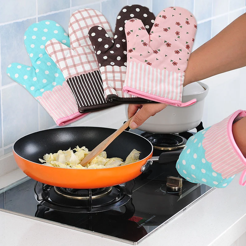 Anti-hot 1PC Popular Baking Microwave Oven High Temperature Kitchen Tools Insulation Gloves Thickened Heat-resistant Gloves