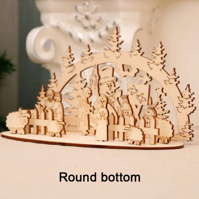 «Лучшее» Рождественская настольная декорация деревянная головоломка DIY украшения Трехмерная головоломка детские подарки ручной работы