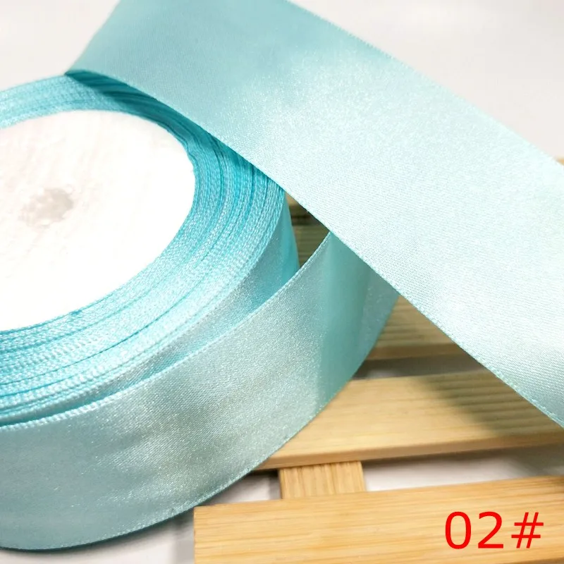 HL 5 meters 15/20/25/40/50mm  Solid Color Satin Ribbons Wedding Decorative Gift Box Wrapping Belt DIY Crafts