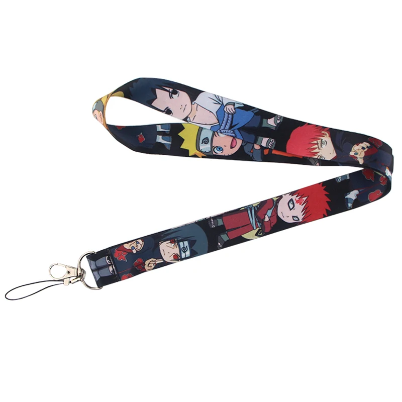 PC235 брелок с символикой Наруто Lanyards держатель удостоверения личности ID карта Пропуск Тренажерный зал мобильный бейдж держатель ключевой ремень