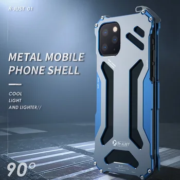 

R-JUST Gundam Series Metal Bumper For iPhone 11 Pro Max XS Max XR XS X 8 7 Plus 6 6S Plus Armor Doom Aluminum Shell Case