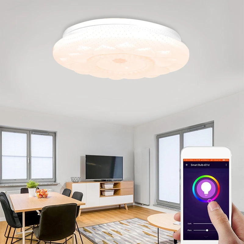 60 Вт Rgb светодиодный потолочный светильник Wi Fi умный голосовой Управление