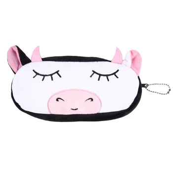 

Kids Cartoon Pencil Case Plush Large Pen Bag Cosmetic Makeup Cartoon Storage Bag Cow