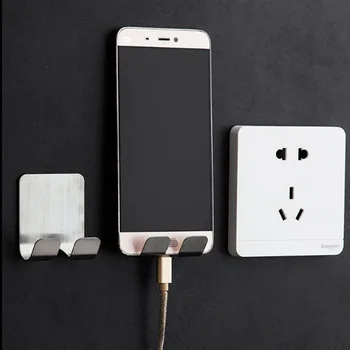 

Stainless Steel Viscose Socket Hook Power Plug Paste Bracket Strong Nail-free Hooks for Household Walls Bathroom Accessories