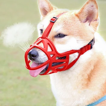 

Pet Dog Muzzle for Dogs muzzle Adjustable Mouth Cover Bite-Proof Bark Chew Outdoor Training Muzzle for Medium-Large Sized Dog