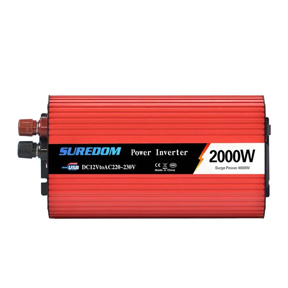 

2000W Inverter Car Power Converter 12V To 220V Car Inverter Solar Power Converter Mobile Phone Charging