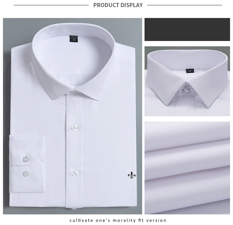 Модная блузка Dudalina Camisa Social Masculina с длинным рукавом, приталенная рубашка для мужчин, одежда с цветочным принтом, белая, мужская, холодная