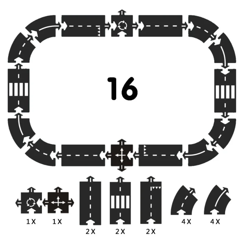 Children road building motorway toy car traffic roadway flexible PVC Puzzles Track Play Set DIY universal accessories game scene 10