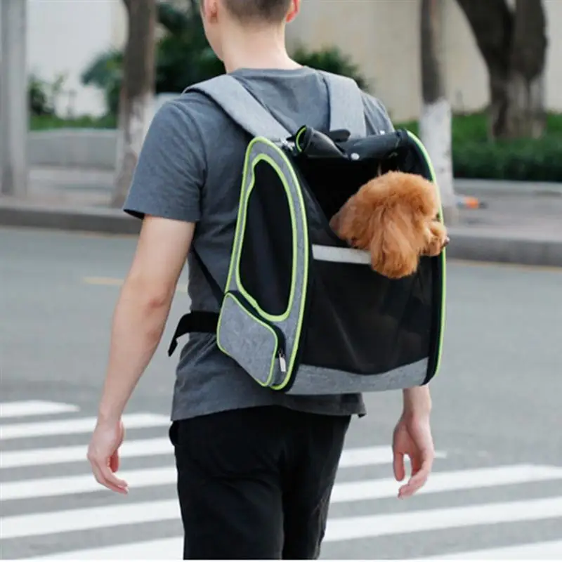 Тканевая переноска в сетку для домашних животных, рюкзак для домашних животных, свободная от рук, для собак, кошек, для путешествий на открытом воздухе